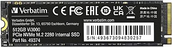 ���� ����� Verbatim 512GB SSD Vi3000 M.2 2280