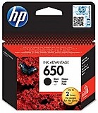 זוג ראשי דיו שחורים מקורים HP 650BK CZ101AE זוג ראשי דיו שחורים מקורים HP 650BK CZ101AE