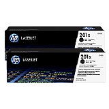 זוג טונרים שחור מקורי HP CF400XD 201X זוג טונרים שחור מקורי HP CF400XD 201X