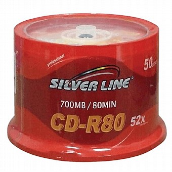 �� �� 50 ������ CAKE 50 CD-R 80 Min 700MB 52x ���� Silver Line