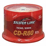 �� �� 50 ������ CAKE 50 CD-R 80 Min 700MB 52x ���� Silver Line