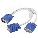 מפצל VGA זכר ל- 2 נקבה מפצל VGA זכר ל- 2 נקבה