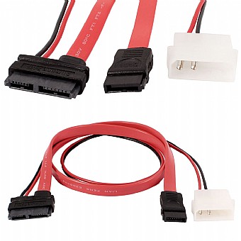 ��� SATA Cable 13pin (7+6pin) Female To 7pin SATA + 4pin