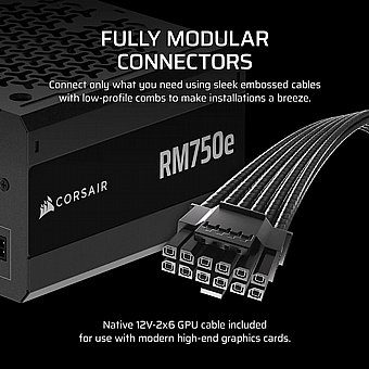 ��� ��� Corsair RM750e Fully Modular 750W 80 Plus Gold