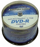 �� �� 50 ������ PRINTABLEX16-R DVD-R/+R 4.7GB X16 ���� Silver Line