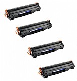 ארבעה טונרים תואמים שחור HP CE285A ארבעה טונרים תואמים שחור HP CE285A