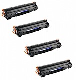 ארבעה טונרים תואמים HP CB436A ארבעה טונרים תואמים HP CB436A