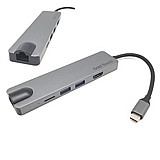 ���� ����� ���� USB Type-C �� ������ Gold Touch SU-C06 HDMI + 2xUSB + LAN + TF Slot & PD
