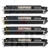 ארבעה טונרים תואמים (HP CE310A (126A ארבעה טונרים תואמים (HP CE310A (126A