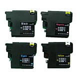 סט 4 ראשי דיו שחורים תואמים Brother LC985BK סט 4 ראשי דיו שחורים תואמים Brother LC985BK