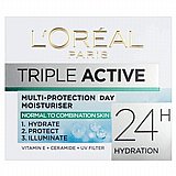 L'Oreal Paris Dermo-Expertise - קרם לחות יומיומי טריפל אקטיב לעור רגיל עד מעורב 50 מ''ל L'Oreal Paris Dermo-Expertise - קרם לחות יומיומי טריפל אקטיב לעור רגיל עד מעורב 50 מ''ל