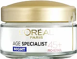Loreal Paris Age Specialist - קרם לילה אנטי-אייג'ינג ל45+ - 50 מ''ל Loreal Paris Age Specialist - קרם לילה אנטי-אייג'ינג ל45+ - 50 מ''ל