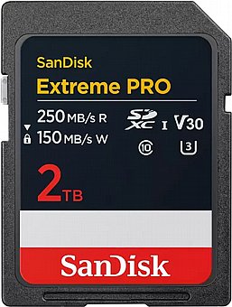 ����� ������ Sandisk Extreme Pro 2TB 250MB/s SDXC SDSDXXD-2T00-GN4IN