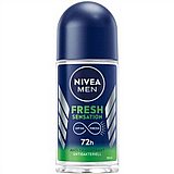 דאודורנט רול לגבר Nivea Fresh Sensation בנפח 50 מ"ל דאודורנט רול לגבר Nivea Fresh Sensation בנפח 50 מ"ל