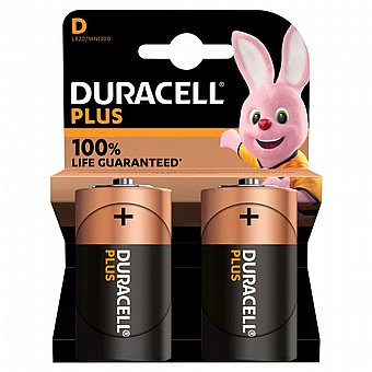 2 ������ D �� ������ Duracell Plus Power