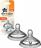 זוג פטמות זרימה מהירה Closer To Nature - שלב 3 - מבית Tommee Tippee זוג פטמות זרימה מהירה Closer To Nature - שלב 3 - מבית Tommee Tippee