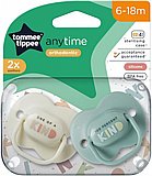 זוג מוצצים 6-18 חודשים Anytime Orthodentic - ורוד - מבית Tommee Tippee זוג מוצצים 6-18 חודשים Anytime Orthodentic - ורוד - מבית Tommee Tippee