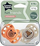 זוג מוצצים 6-18 חודשים Tommee Tippee Fun Friends זוג מוצצים 6-18 חודשים Tommee Tippee Fun Friends