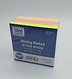 מארז מזכריות 5 צבעים בגודל 75x75 מ"מ - 400 דף - Uni מארז מזכריות 5 צבעים בגודל 75x75 מ"מ - 400 דף - Uni