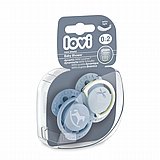 זוג מוצצי סיליקון מהדורת Baby Shower MINI מבית Lovi - כחול (0-2 חודשים) זוג מוצצי סיליקון מהדורת Baby Shower MINI מבית Lovi - כחול (0-2 חודשים)