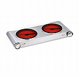 כיריים חשמליות 2 יחידות קרמית 2400W Electro Hanan דגם EL-735 כיריים חשמליות 2 יחידות קרמית 2400W Electro Hanan דגם EL-735