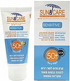 סאן אנד קאר קרם להגנה לפנים לעור עדין SPF50 UVA - נפח 60 מ"ל סאן אנד קאר קרם להגנה לפנים לעור עדין SPF50 UVA - נפח 60 מ"ל