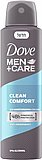 דאודורנט ספריי Dove Men+Care אנטי-פרספירנט בניחוח נקי (קלין קומפורט) - 150 מ"ל דאודורנט ספריי Dove Men+Care אנטי-פרספירנט בניחוח נקי (קלין קומפורט) - 150 מ"ל