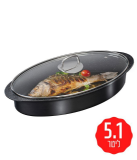 רוסטר אובלי 5.1 ליטר BLACK MARBLE מתאים לאינדוקציה - מבית Food Appeal רוסטר אובלי 5.1 ליטר BLACK MARBLE מתאים לאינדוקציה - מבית Food Appeal