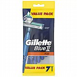 סכיני גילוח חד פעמיים Gillette Blue II Plus לגברים שני להבים - סך הכל 7 סכינים סכיני גילוח חד פעמיים Gillette Blue II Plus לגברים שני להבים - סך הכל 7 סכינים