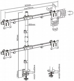 ���� ������� �-4 ���� ���� ����� 17"-32" ���� Lumi LDT57-C04