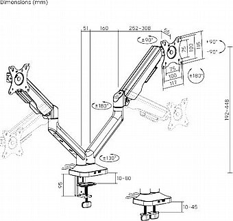 ���� ������� ����� ����� ���� ����� 17"-35" ���� �� ������ Type-C �-USB Lumi LDT94-C024UCE