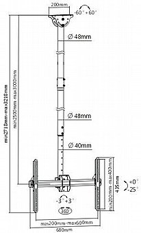 ���� ����� ����� �������� ����� 37"-86" ���� Lumi PLB-CE946-01XL