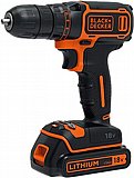 מברגה / מקדחת פוטר 18V + סוללת 1.5Ah + מטען Black+Decker BDCDC18-QW מברגה / מקדחת פוטר 18V + סוללת 1.5Ah + מטען Black+Decker BDCDC18-QW