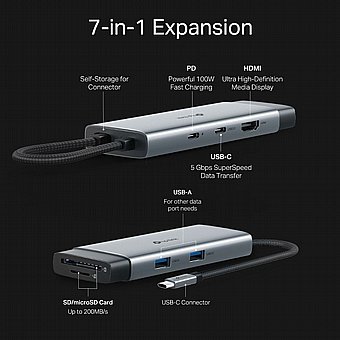 ���� ����� 7 �-1 TP-Link UH7020C USB Type-C