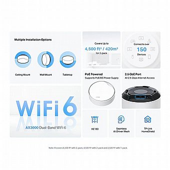 ������ ���� TP-Link Deco X50 PoE AX3000 3-Pack