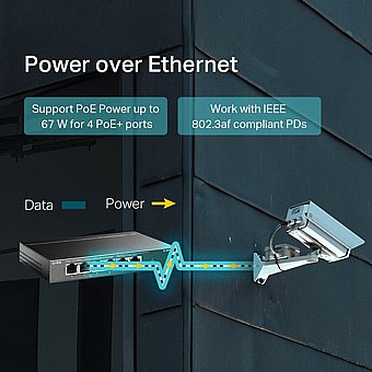 ��� ������ TP-Link 6 Ports 10/100Mbps With 4 Port PoE+ TL-SF1006P