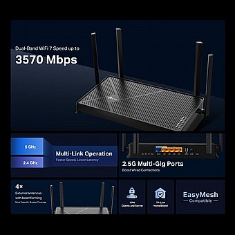 ��� TP-Link Archer BE230 BE3600 Dual-Band Wi-Fi 7 2.5G