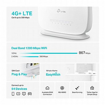 ����� ������ ������ TP-Link Archer MR505 4G+ AC1200 Dual Band