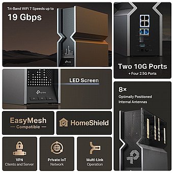 ����� ������� TP-Link BE19000 Tri-Band Wi-Fi 7 Archer BE800