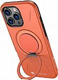 כיסוי ל-iPhone 16 Pro Max בצבע כתום דגם MiraMag מבית Miracase כיסוי ל-iPhone 16 Pro Max בצבע כתום דגם MiraMag מבית Miracase
