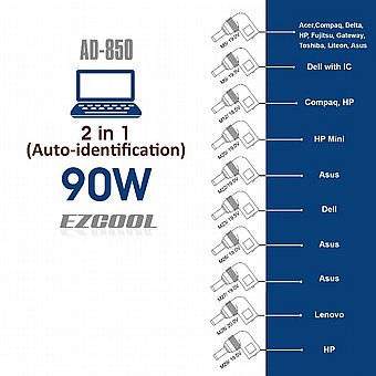 ��� �� ��������� ������� ������ �� ����� USB ������ ���� EZCool 90W AD-850
