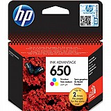 ראש דיו צבעוני מקורי HP 650 CZ102AE ראש דיו צבעוני מקורי HP 650 CZ102AE