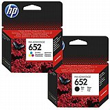 זוג ראשי דיו מקוריים HP 652 F6V25AE+F6V24AE זוג ראשי דיו מקוריים HP 652 F6V25AE+F6V24AE