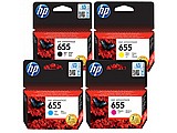 סט 4 ראשי דיו מקוריים HP 655 סט 4 ראשי דיו מקוריים HP 655