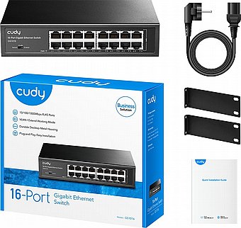 ��� Cudy 16-Port Gigabit 10/100/1000Mbps Ethernet Gigabit GS1016