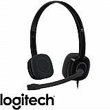 אוזניות קשת חוטיות Logitech H151 בצבע שחור אוזניות קשת חוטיות Logitech H151 בצבע שחור