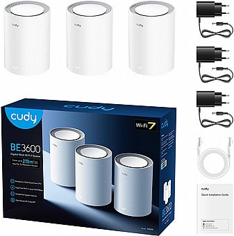 ������� Cudy BE3600 Whole Home Mesh Wi-Fi 7 System M3600 - ���� ������