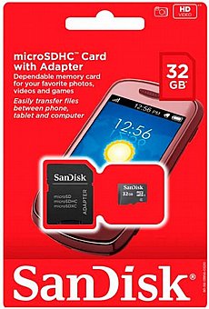 ����� ������ Sandisk 32GB Micro SDHC SDSDQM-032G-B35