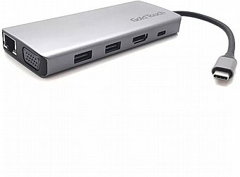 ���� ����� USB Type-C �� ������ Gold Touch SU-C12 HDMI + VGA + 4xUSB + LAN + TF/SD Slot & PD